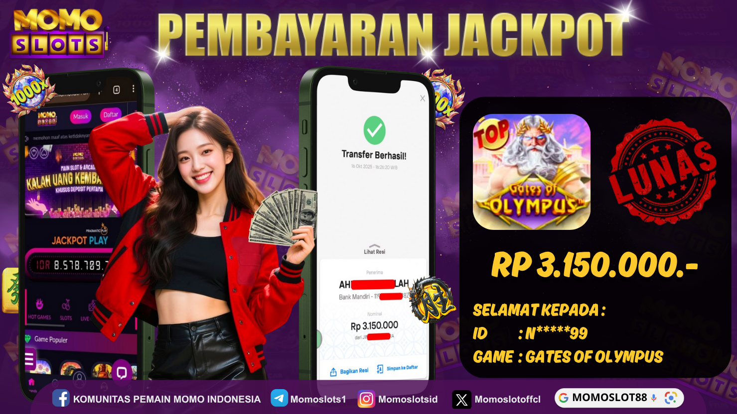 MOMOSLOTS JACKPOT SLOT GATES OF OLYMPUS